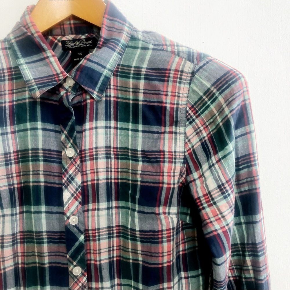 Lucky Brand Plaid Button Down